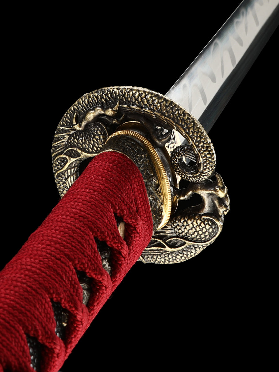 Handmade Short Katana Clay Tempered  Full Tang Samurai Sword Razor Sharp Sword
