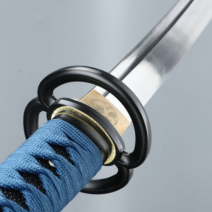 Handmade Japanese Katana Sword Musashi Blue scabbard