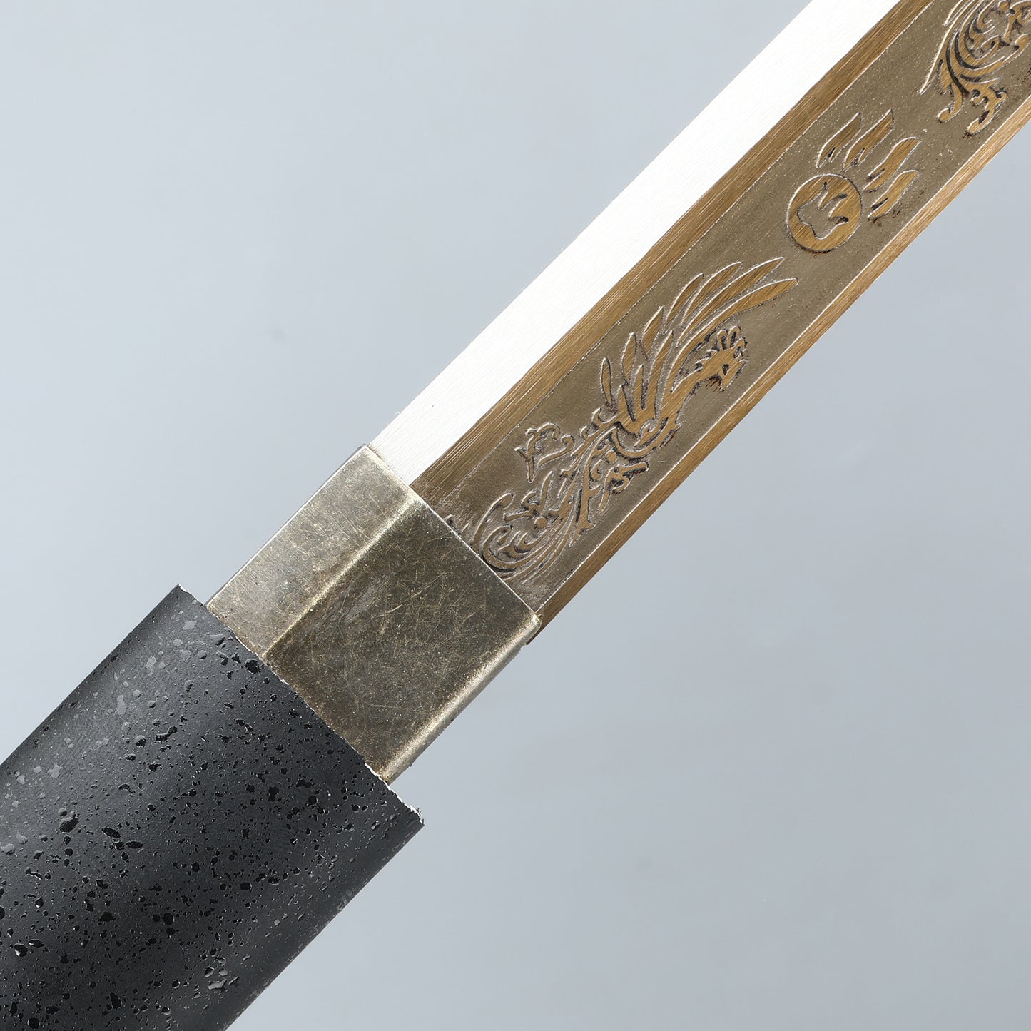 (168)Manganese steel hand forged authentic, Japanese samurai sword is a unique gift for men double-pole