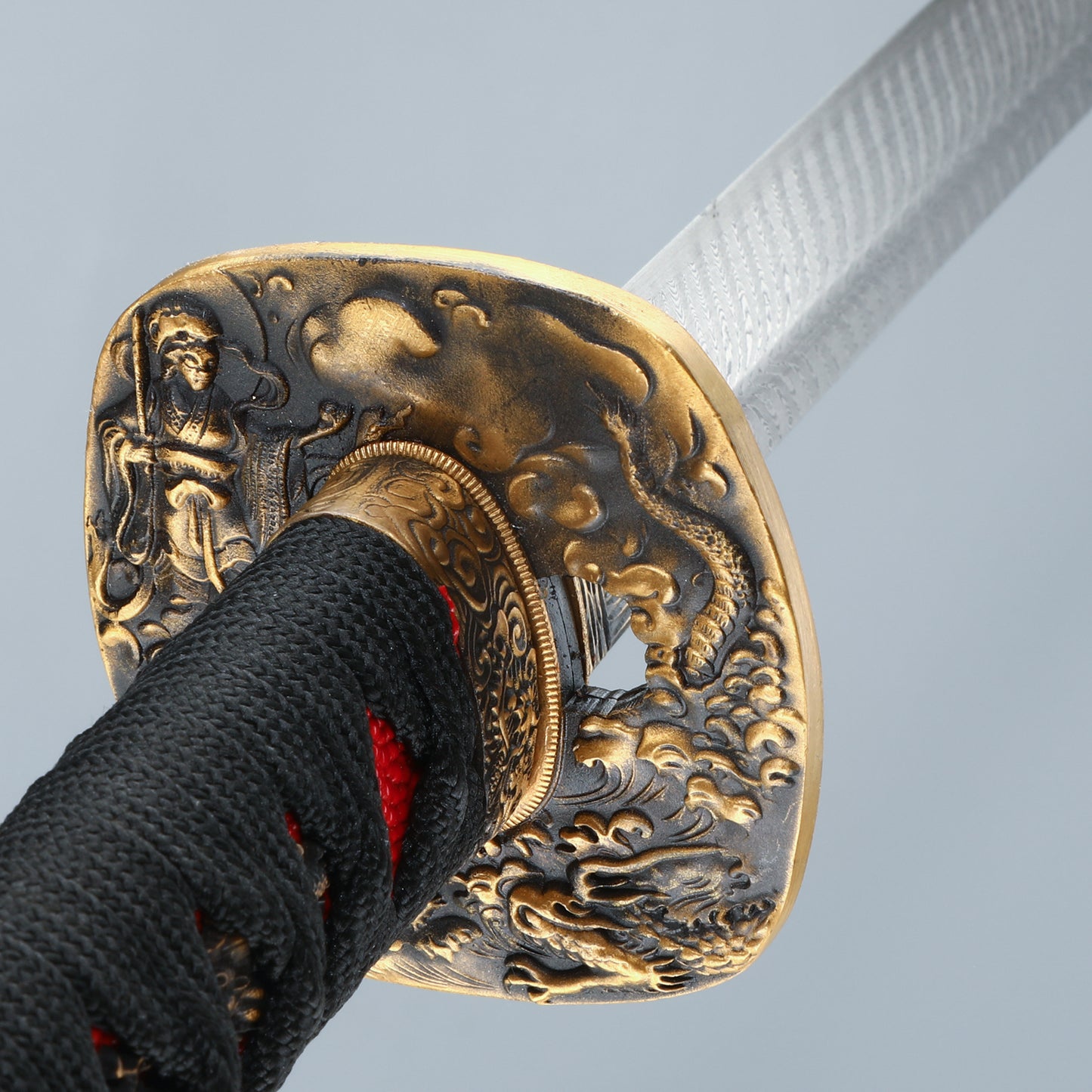 Handmade Japanese Samurai Sword 1095 Carbon Steel With Red Blade And Scabbard