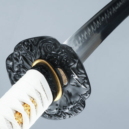 Handmade Razor Sharp Katana Sword Real Clay Tempered T10 Steel Blade Japanese Samurai Sword