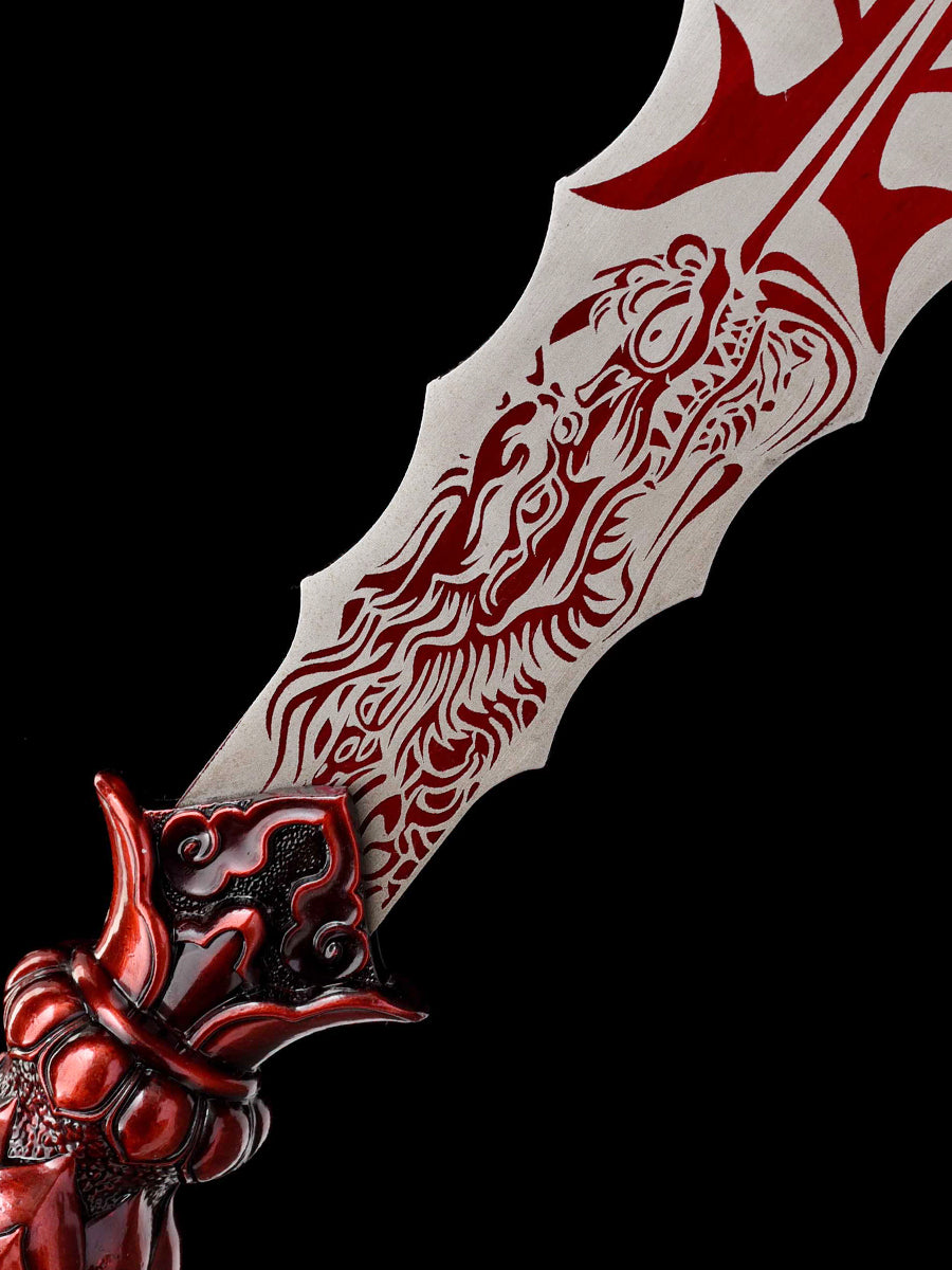 Eighteen weapons decoration collection, lotus spear red