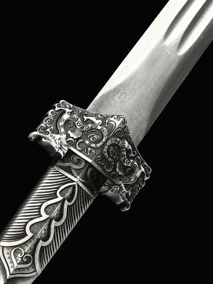Chinese Sword Film and Television Sword Costume Collection Sword 1090 Steel Sheath Hand drawn Pattern（94）