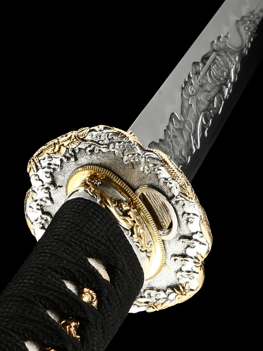 Tanto Sword Handmade Short Katana Clay Tempered Real Hamon Full Tang Samurai Sword Razor Sharp