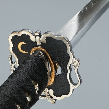 Tanto Sword Handmade Short Katana Clay Tempered Real Hamon Full Tang Samurai Sword Razor Sharp