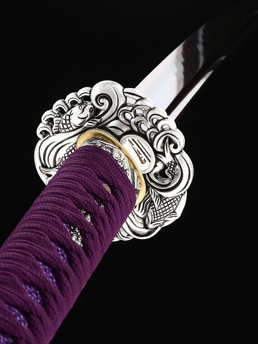 Purple samurai sword T10 steel