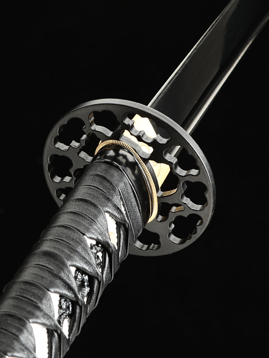 （z4）Handmade samurai sword strap in black