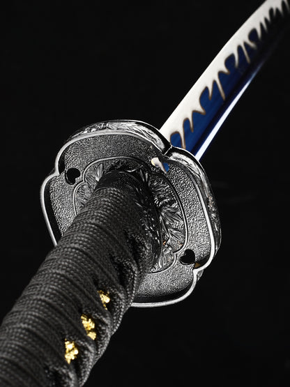 (3)The real katana sword with the blue body tachi