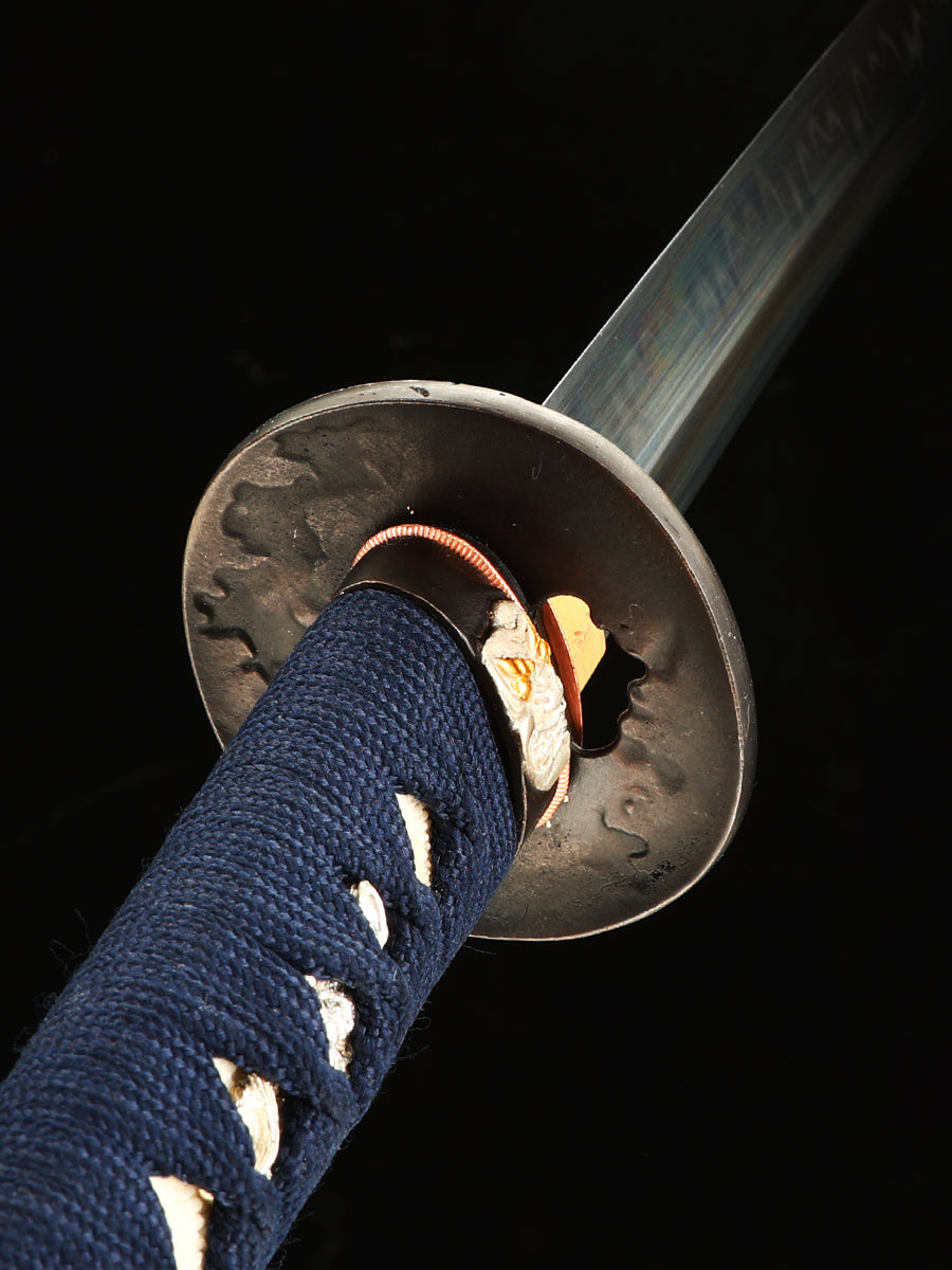 T10 Steel burning blade hot tempered all hand hand forged Japanese Samurai sword genuine, sword real weapons, full Tang, functional, practical sharp