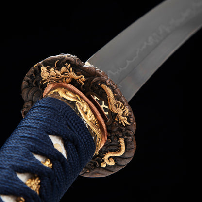 Hand Forged Japanese Tanto Naruto Short Sword T10 Turns the soil to burn blade--DD-0018