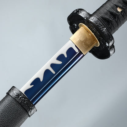 (3)The real katana sword with the blue body tachi