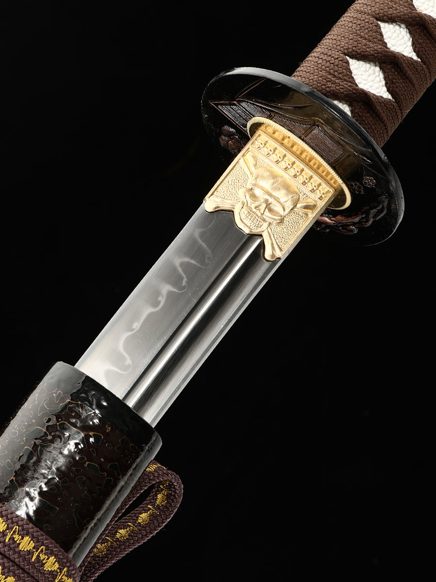 Katana Japanese samurai pattern black gold