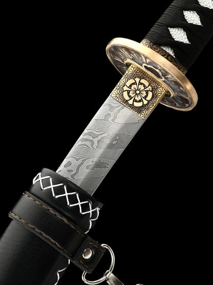 Damascus steel forged sheath can be backed in black