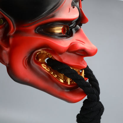 Halloween Japanese Mask cosplay demon king costume prop horror tattoo decoration