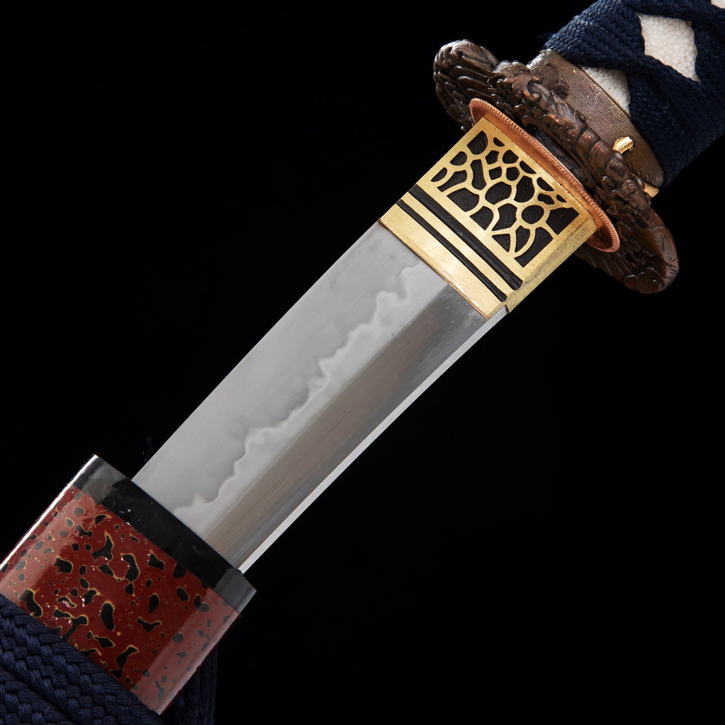 Hand Forged Japanese Tanto Naruto Short Sword T10 Turns the soil to burn blade--DD-0018