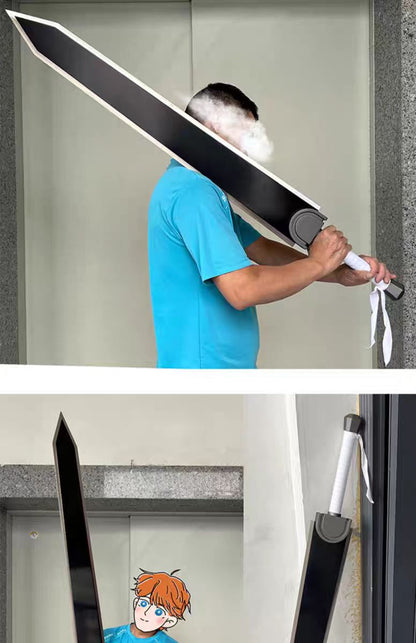 （100）Gus Slaying Dragon Sword COS Sword Wind Legend Imprinted Warrior Gazi Heavy Sword Blade Weapon Anime Prop