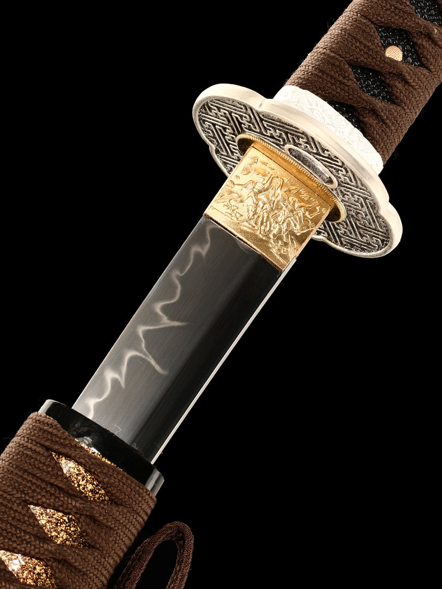 Japanese Handmade Katana Clay Tempered  Full Tang Samurai Sword Razor Sharp Sword