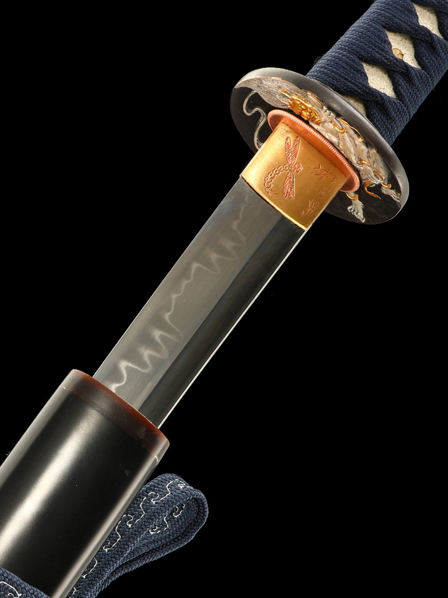 T10 Steel burning blade hot tempered all hand hand forged Japanese Samurai sword genuine, sword real weapons, full Tang, functional, practical sharp