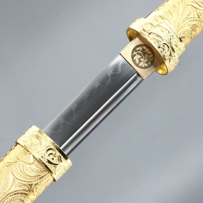 (8)Handmade Japanese Gold Sword and Scabbard Sword Gold Sheath