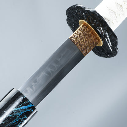 Handmade Razor Sharp Katana Sword Real Clay Tempered T10 Steel Blade Japanese Samurai Sword