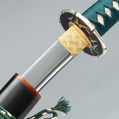 Sword Handmade Short Katana Clay Tempered  Full Tang Samurai Sword Razor Sharp