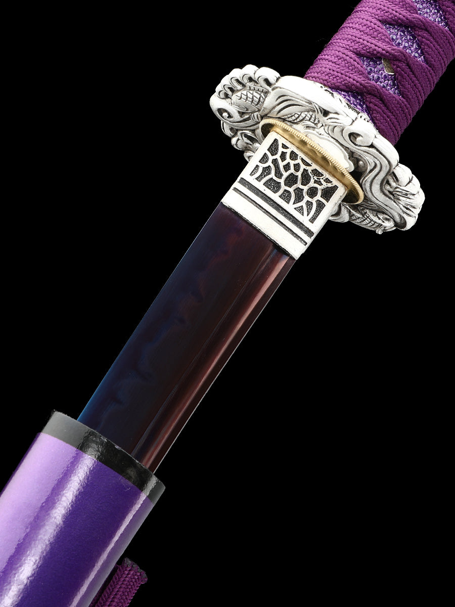 Purple samurai sword T10 steel