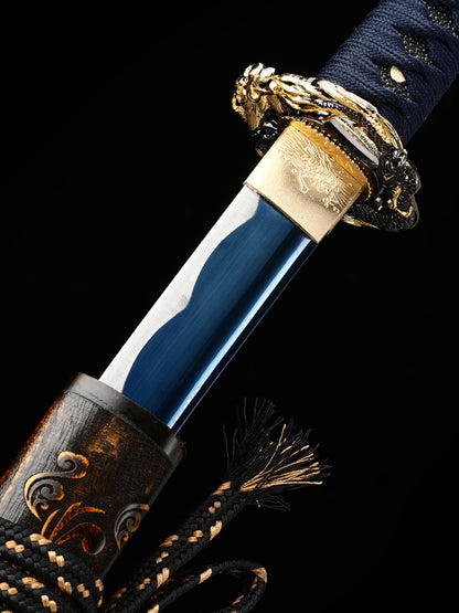 Handmade Japanese Tachi Odachi Sword High Manganese Steel With Blue Blade