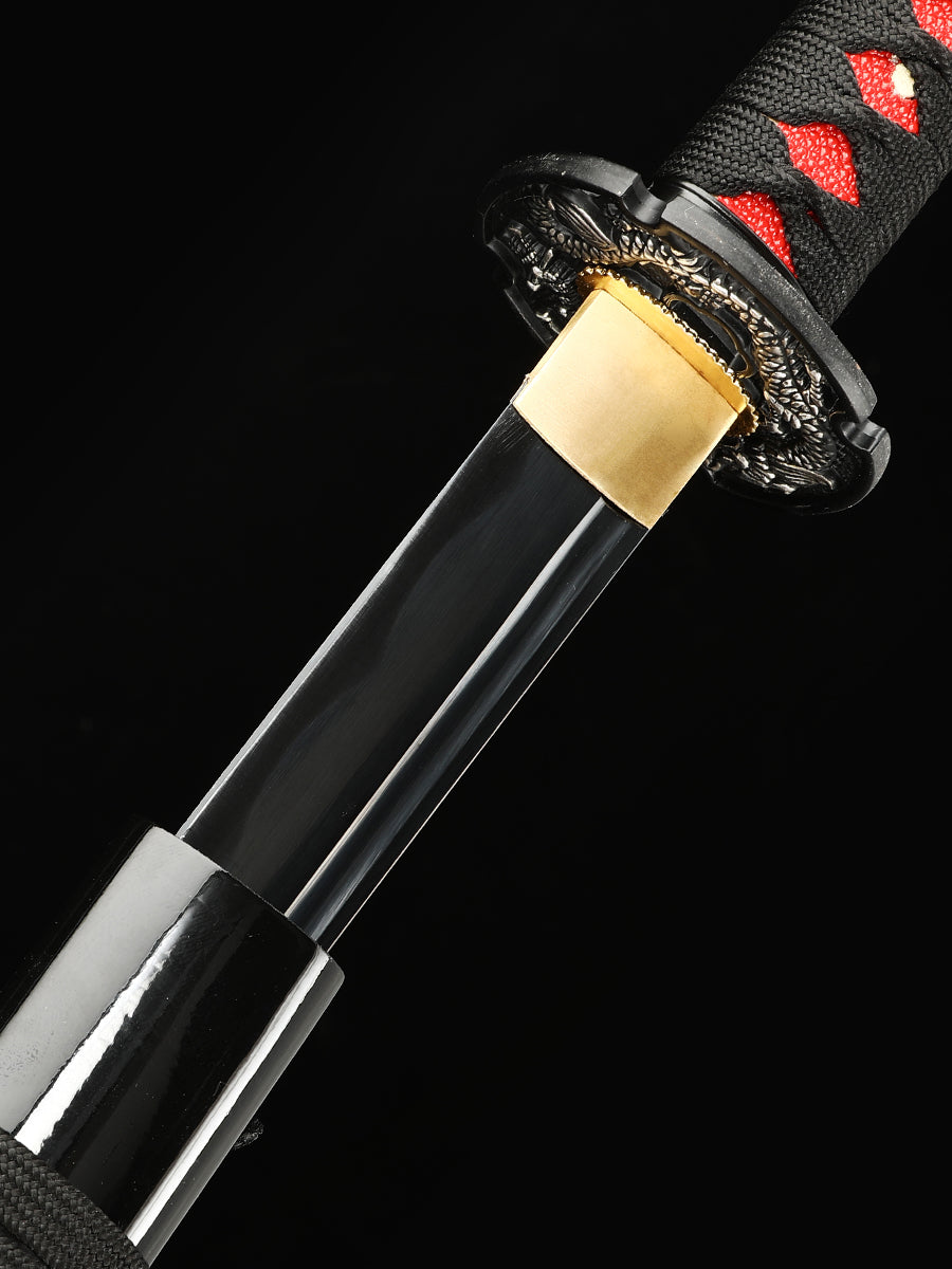 Black handmade genuine katana sword(18)