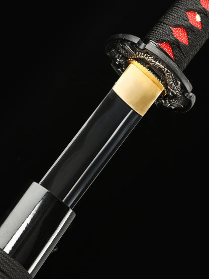 Black handmade genuine katana sword(18)