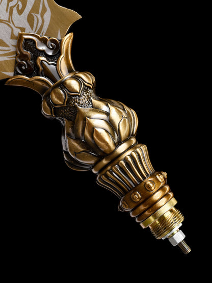 Eighteen weapons decoration collection, Nezha same style lotus spear, yellow