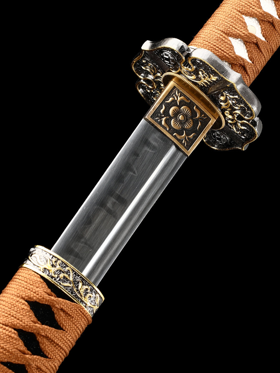 Handmade Razor Sharp Katana Sword Real Clay Tempered T10 Steel Blade Japanese Samurai Sword