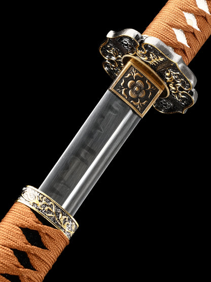 Handmade Razor Sharp Katana Sword Real Clay Tempered T10 Steel Blade Japanese Samurai Sword