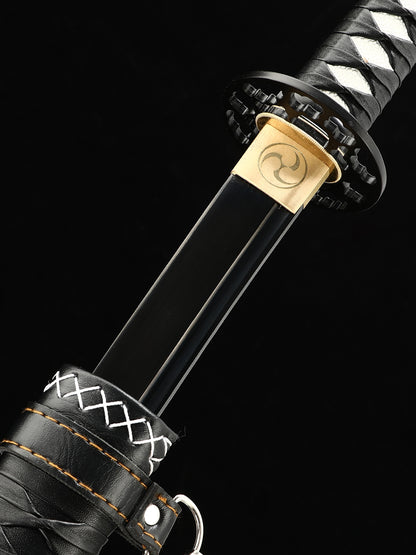 （z4）Handmade samurai sword strap in black