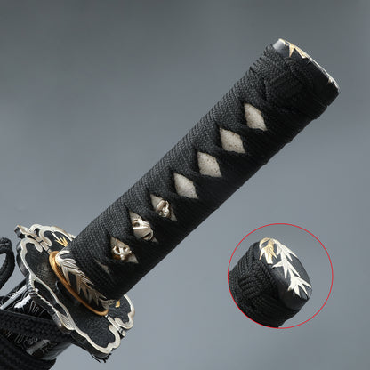 Tanto Sword Handmade Short Katana Clay Tempered Real Hamon Full Tang Samurai Sword Razor Sharp