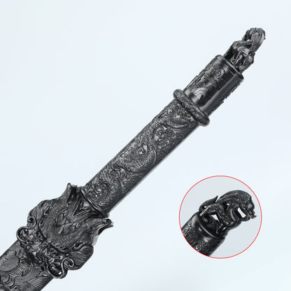 Handmade Chinese Black Dragon Theme Full Tang Han Dynasty Real Chinese Swords