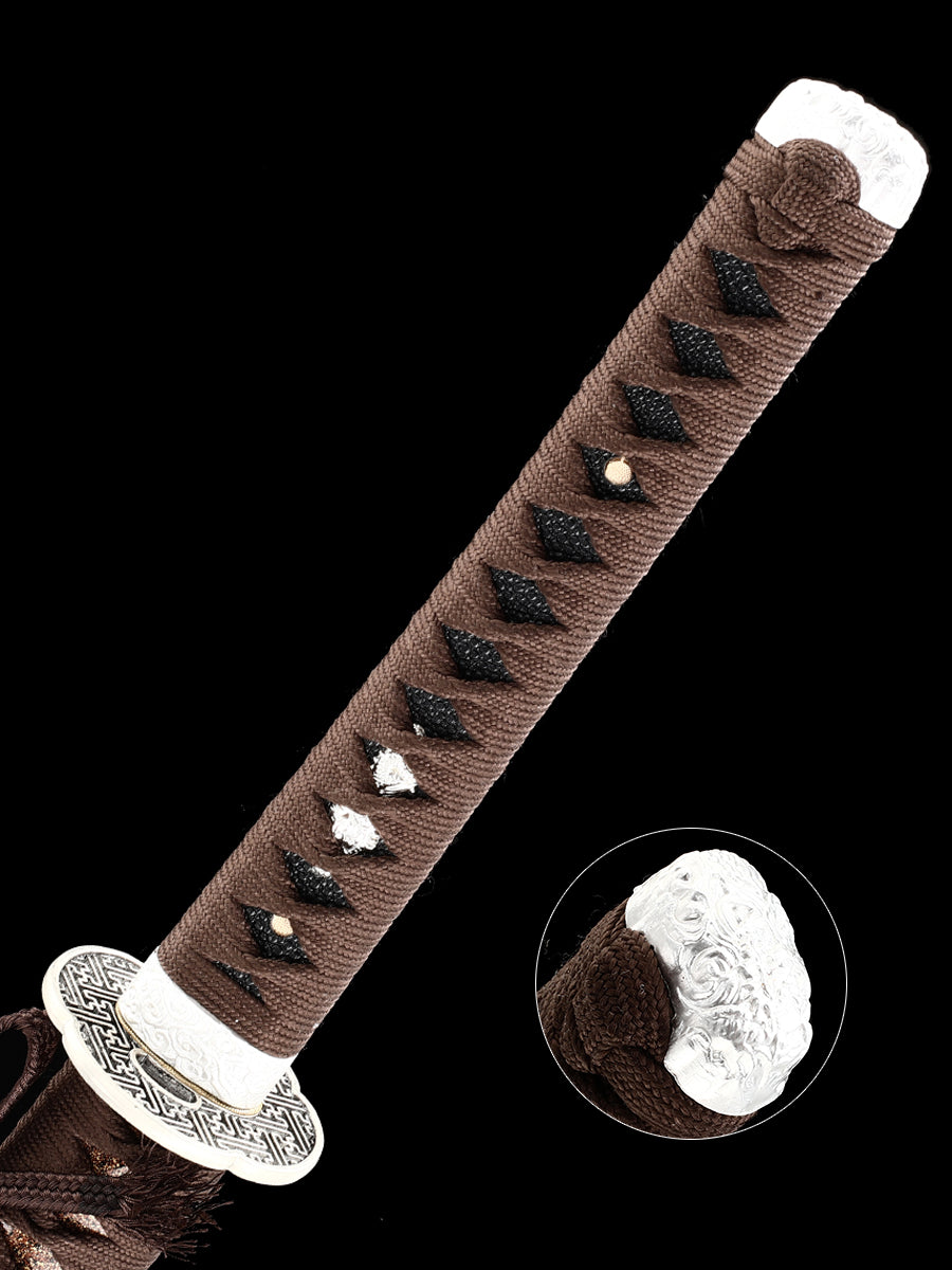 Japanese Handmade Katana Clay Tempered  Full Tang Samurai Sword Razor Sharp Sword