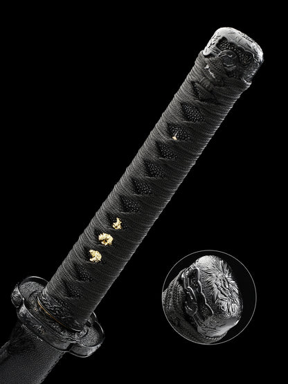 (3)The real katana sword with the blue body tachi