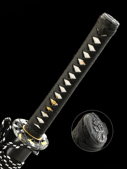 Hand forged samurai sword, dragon sword, Tan T10 steel production