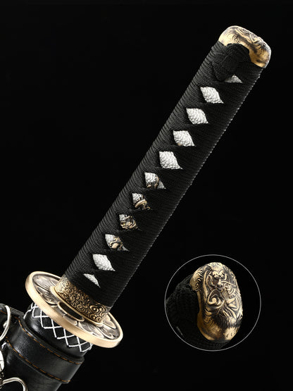 Damascus steel forged sheath can be backed in black