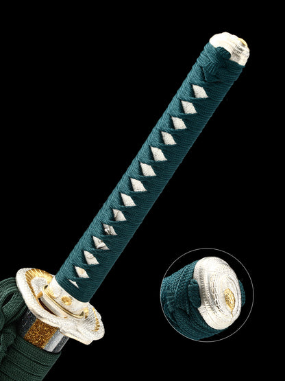 Japanese sword high-end samurai sword all copper snake sword Tan exquisite scabbard battle preparation