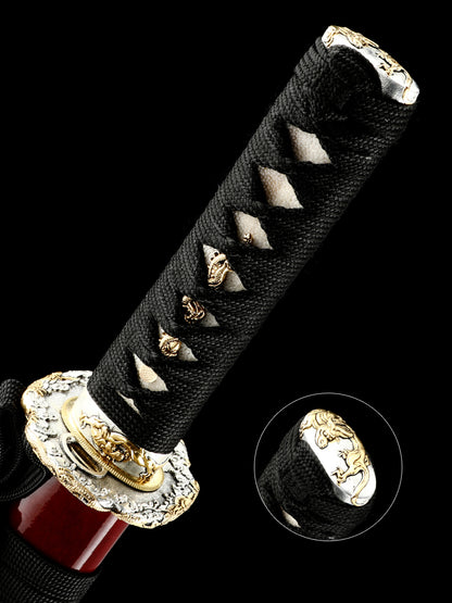 Tanto Sword Handmade Short Katana Clay Tempered Real Hamon Full Tang Samurai Sword Razor Sharp