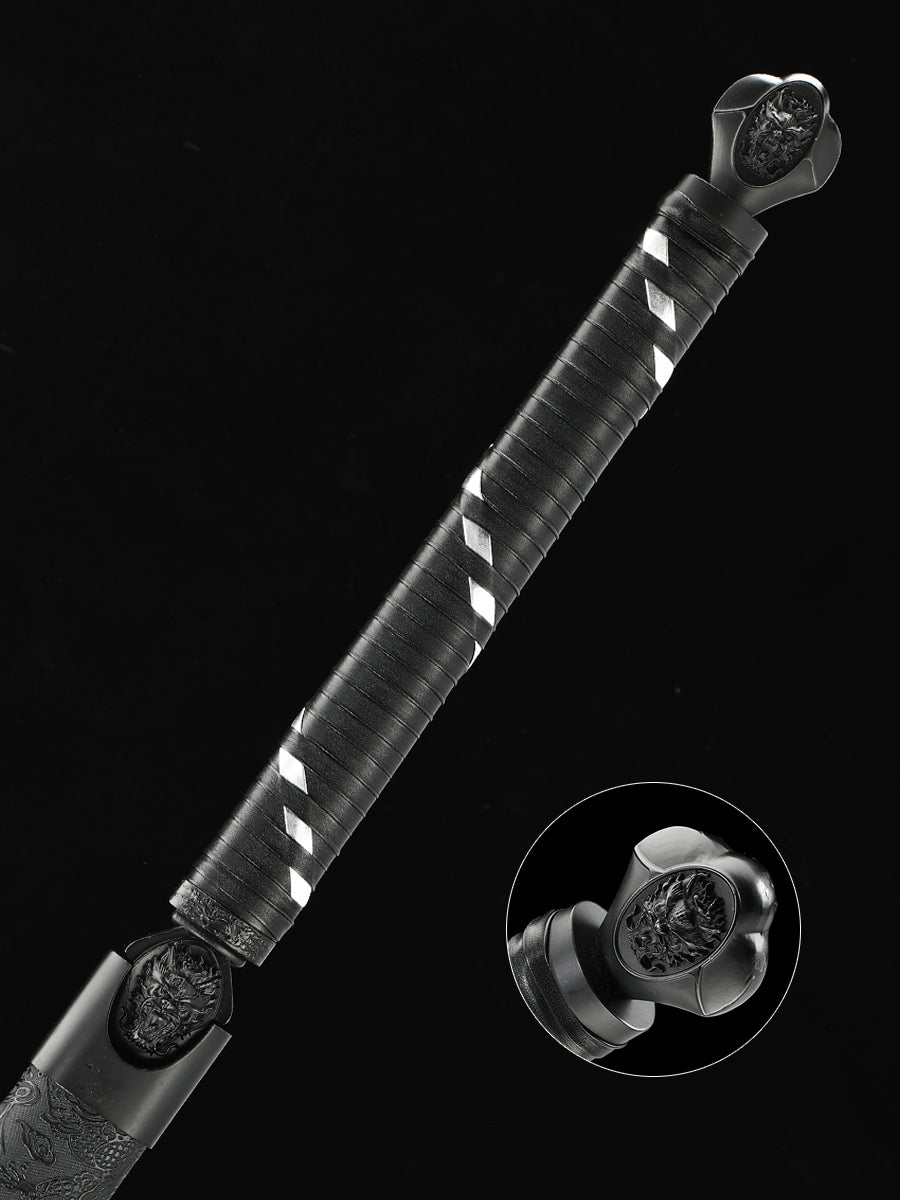 （48） Handmade 1095 steel blade with long knife, baked blue