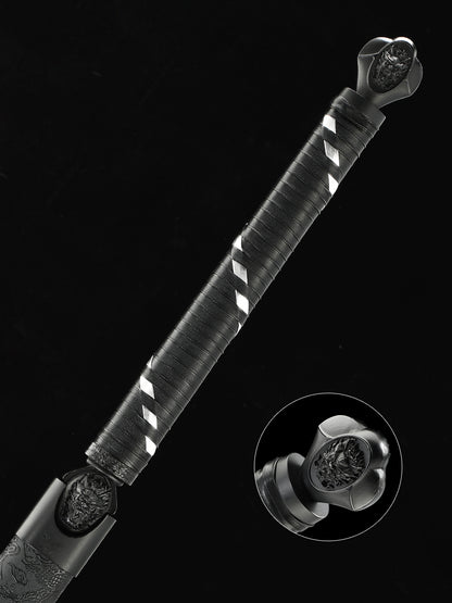 （48） Handmade 1095 steel blade with long knife, baked blue