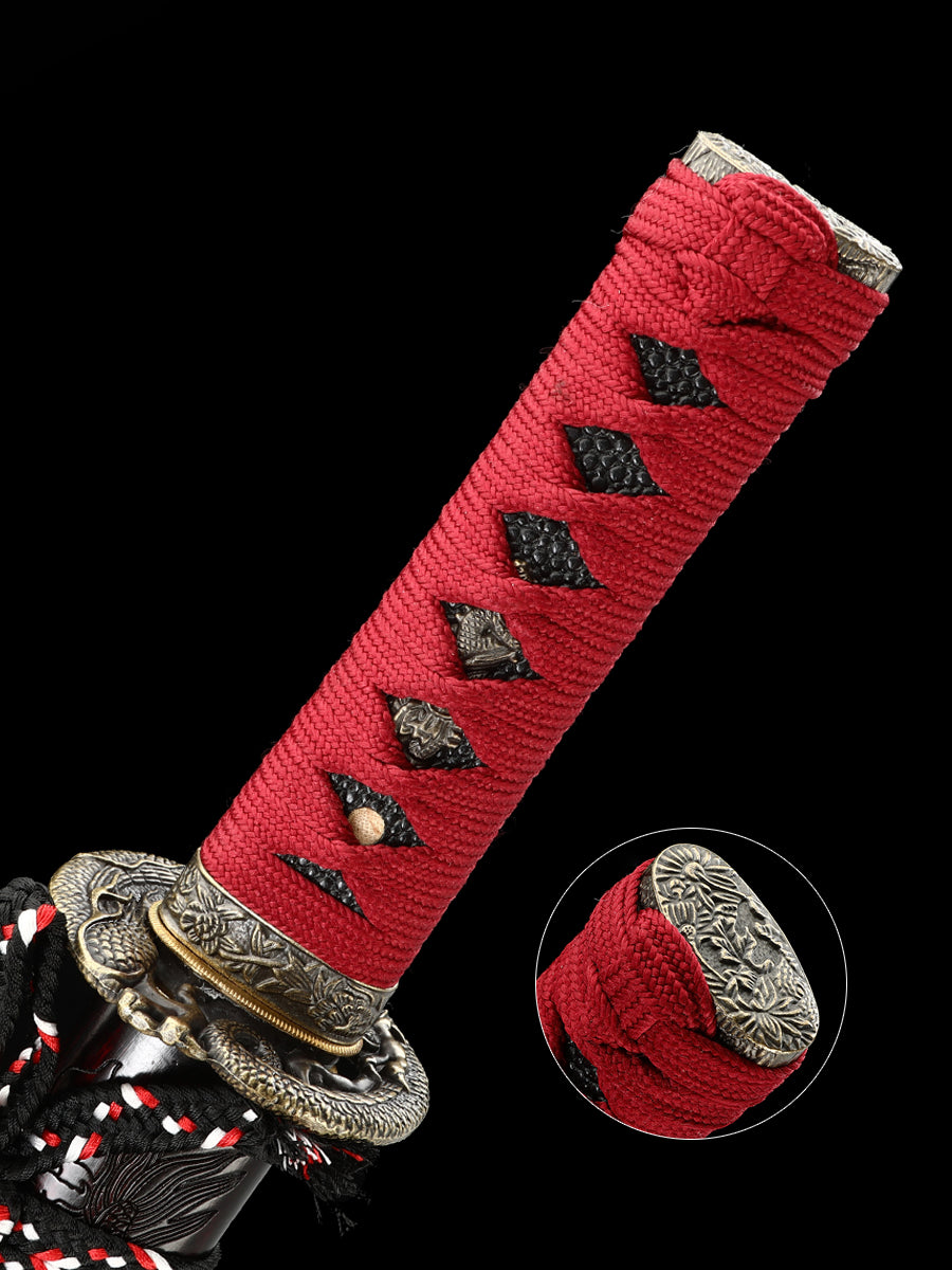 Handmade Short Katana Clay Tempered  Full Tang Samurai Sword Razor Sharp Sword