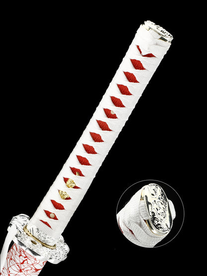 (87)Handmade Katana Samurai Japanese Damascus Steel Real Sword Full Tang Sharp