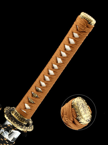 High end samurai sword Japanese sword all copper sword Tan exquisite scabbard combat preparation