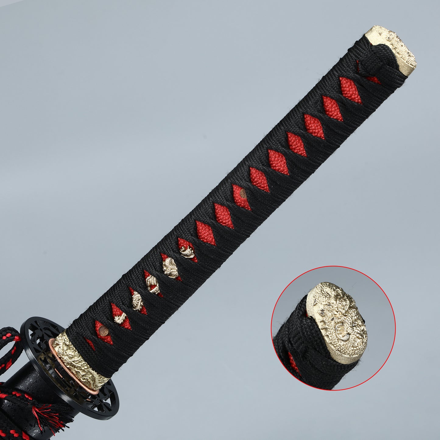 (22)Handmade Japanese Katana Sword T10 Folded Clay Tempered Steel Real Hamon