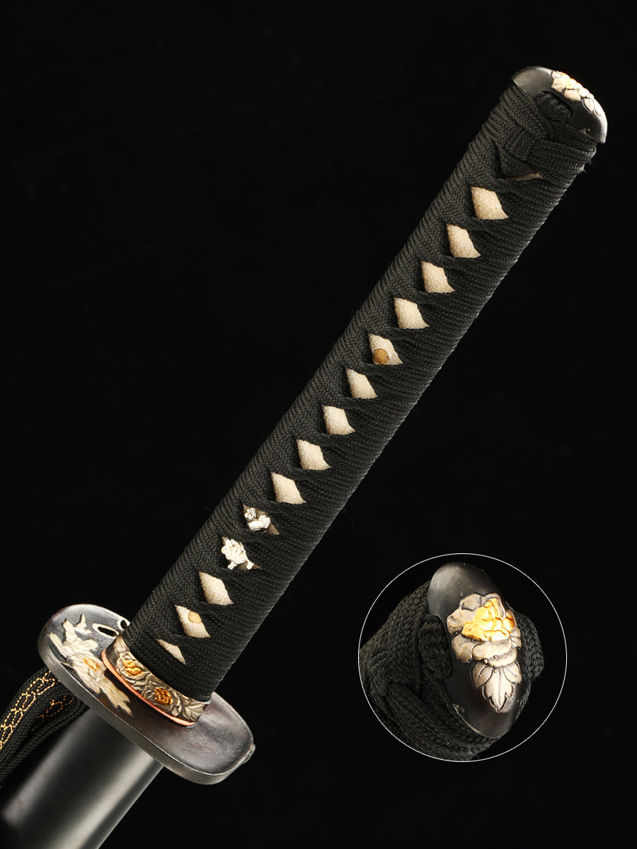 Japanese samurai sword T10 steel burning blade, hot tempered, fully hand forged, practical and sharp Japanese samurai real sword