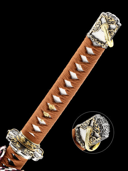 Handmade Razor Sharp Katana Sword Real Clay Tempered T10 Steel Blade Japanese Samurai Sword