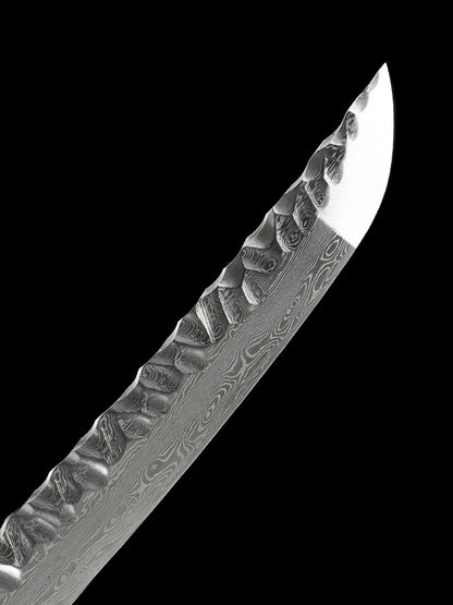 Handmade Damascus steel decorative knife, Japanese samurai sword